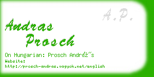 andras prosch business card